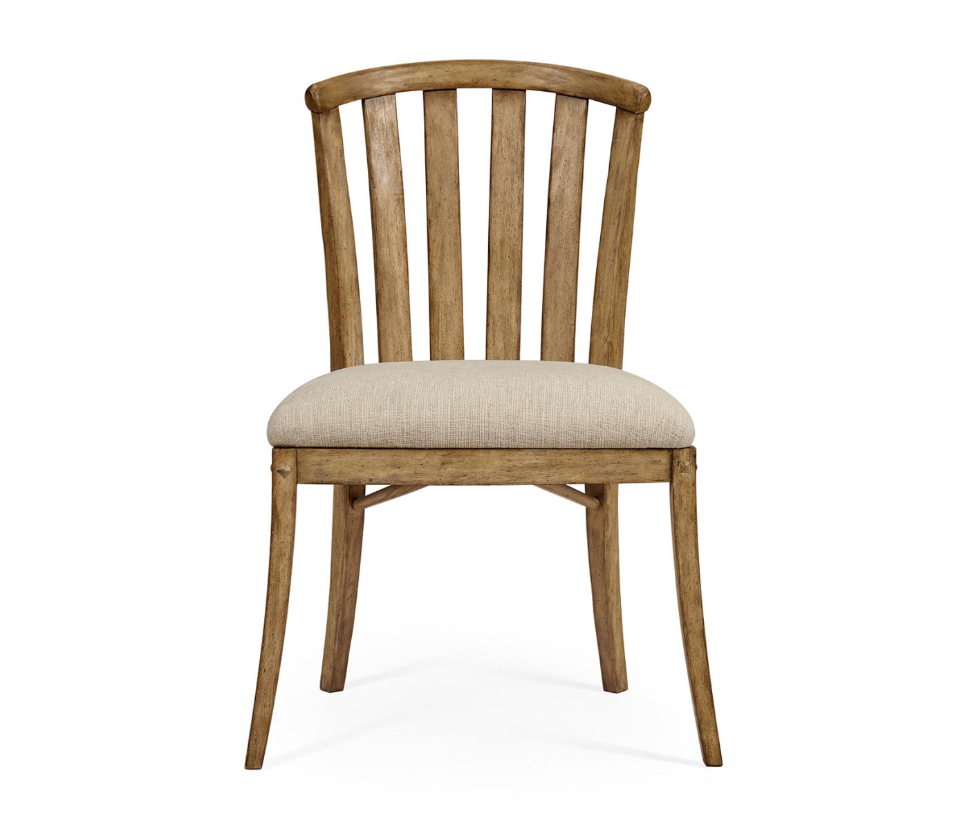 Casual Slat Upholstered Side Chair