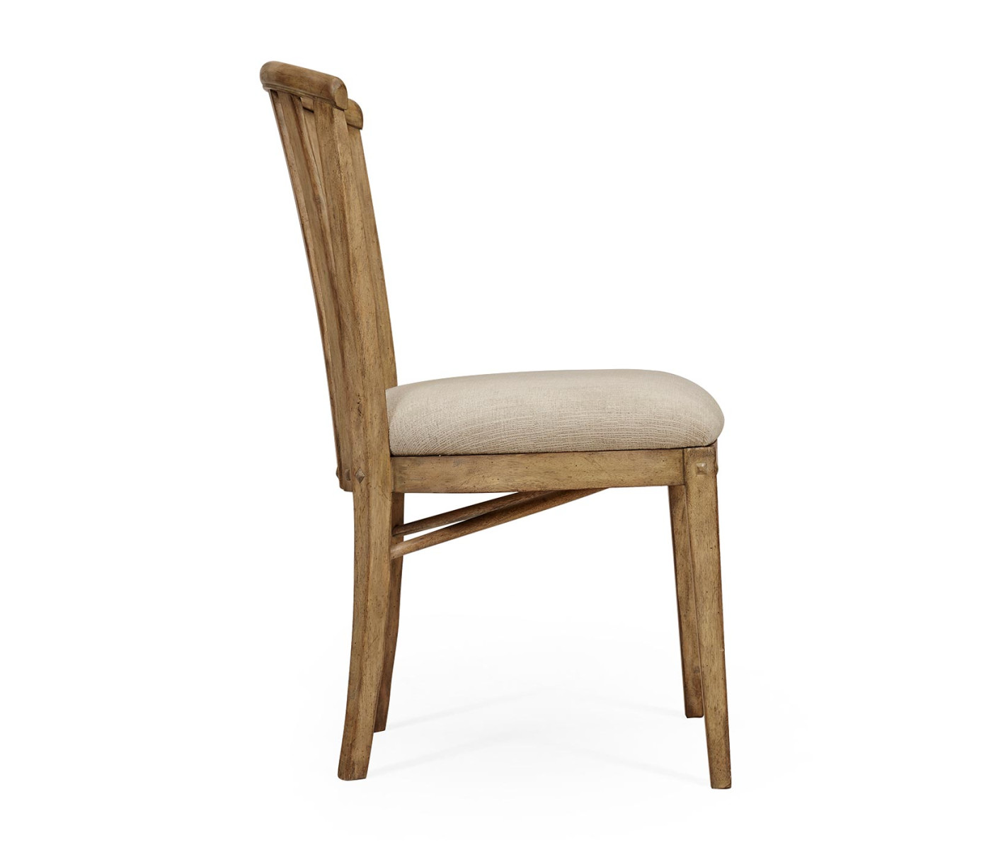 Casual Slat Upholstered Side Chair