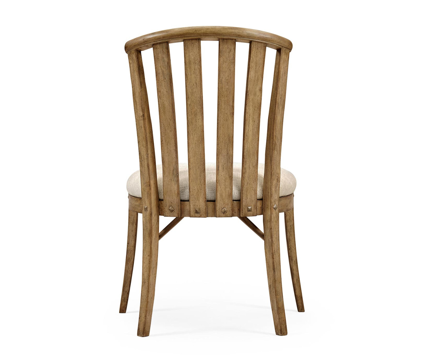 Casual Slat Upholstered Side Chair