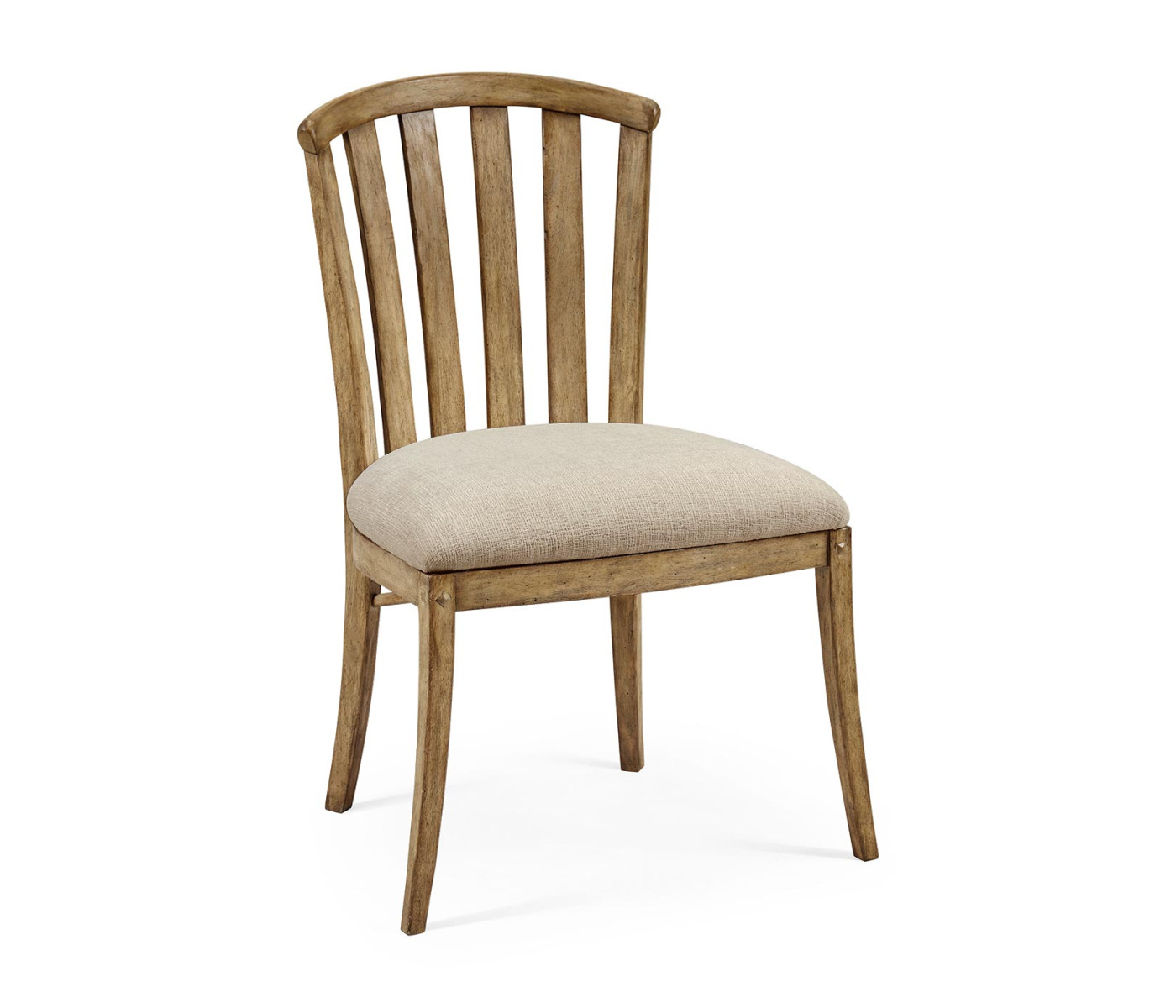 Casual Slat Upholstered Side Chair