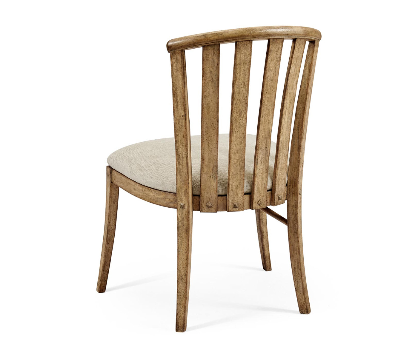 Casual Slat Upholstered Side Chair