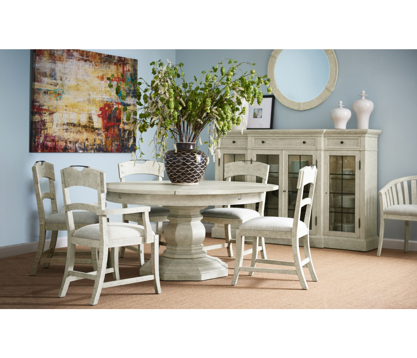 Casual Slat Upholstered Side Chair