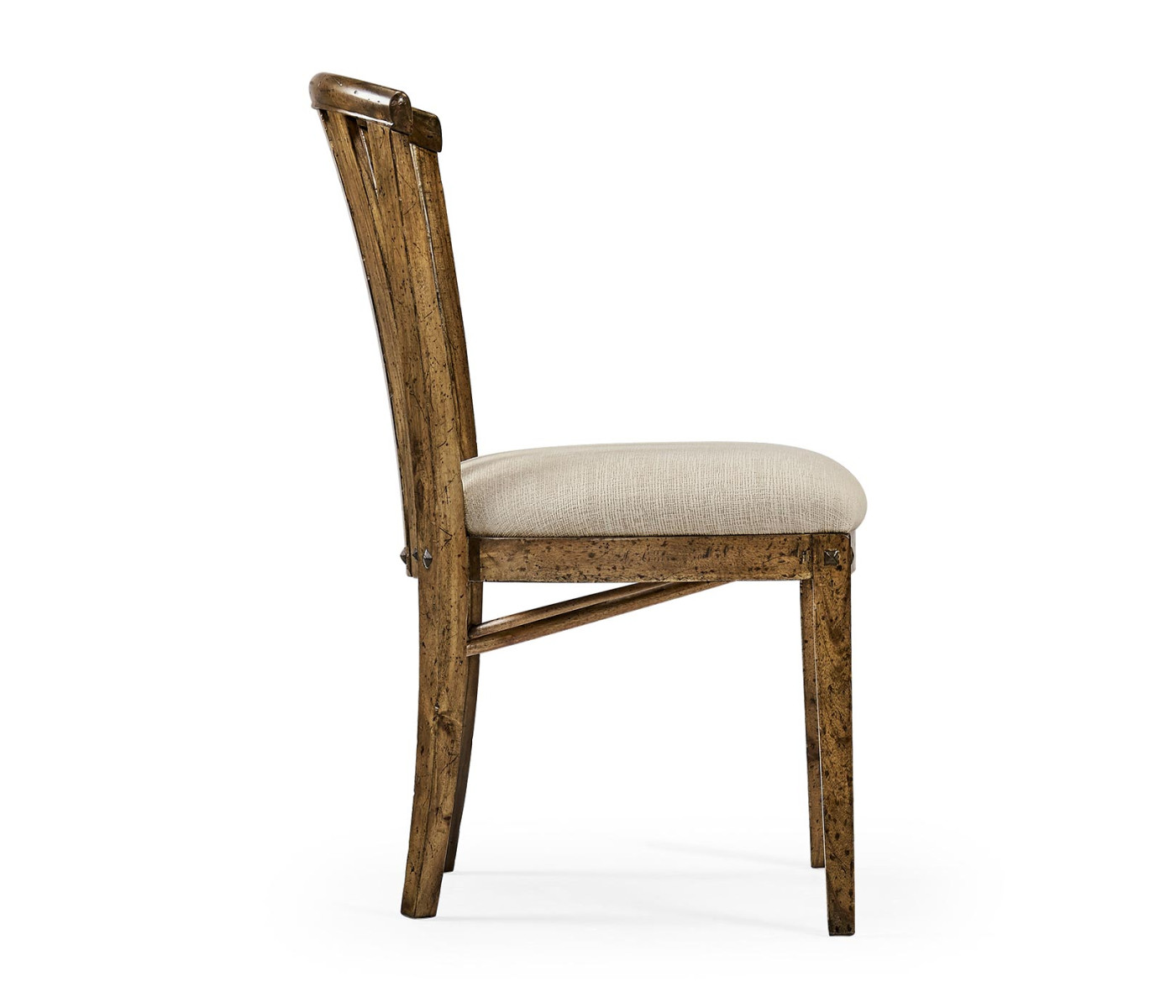 Casual Slat Upholstered Side Chair