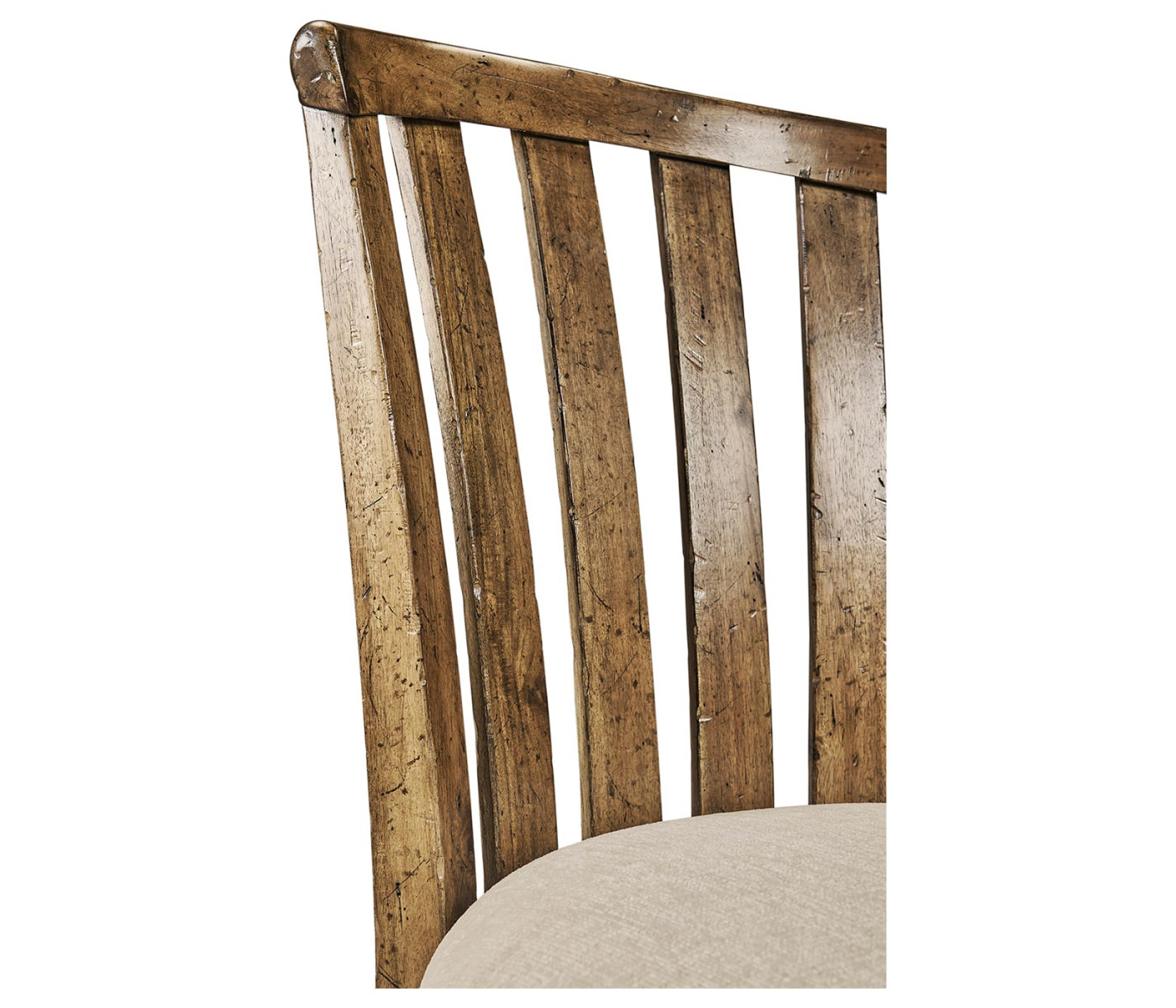Casual Slat Upholstered Side Chair