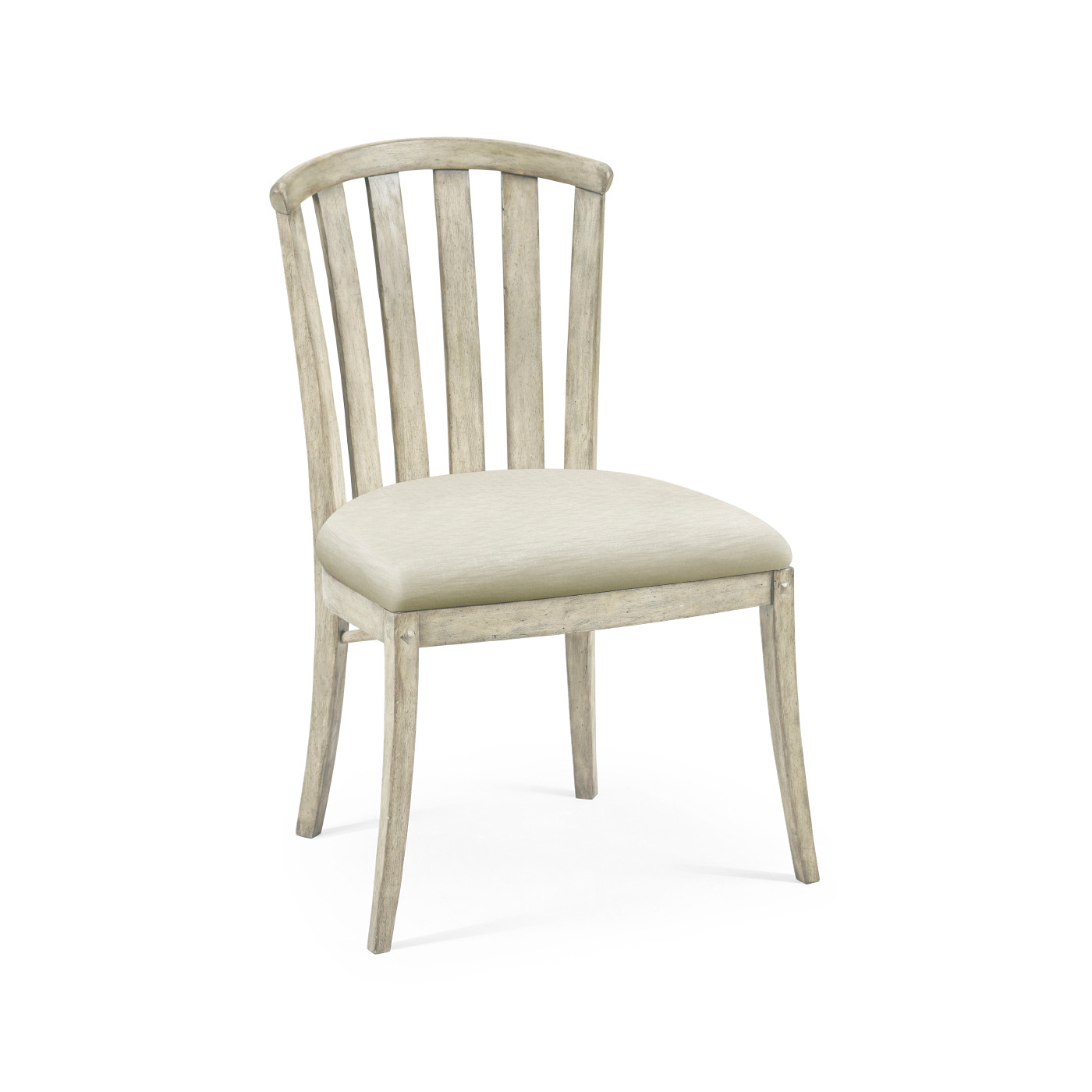 Casual Slat Upholstered Side Chair