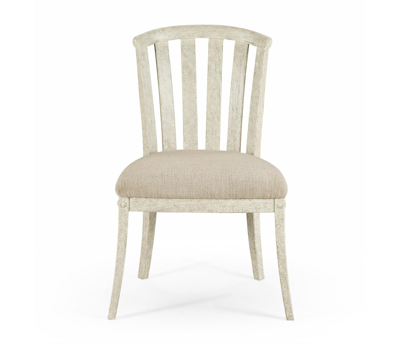 Casual Slat Upholstered Side Chair
