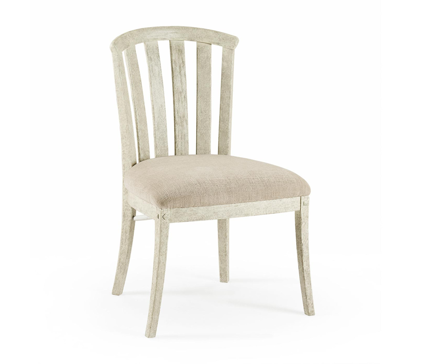 Casual Slat Upholstered Side Chair