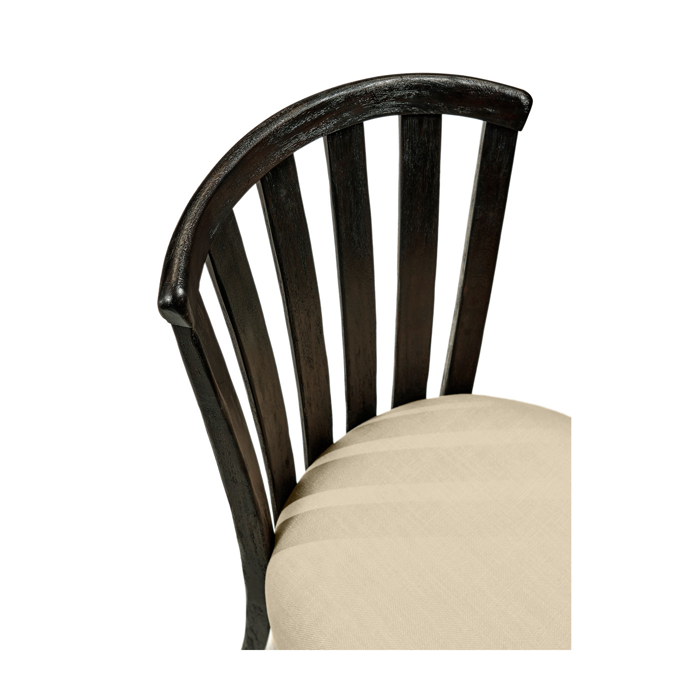 Casual Slat Upholstered Side Chair