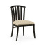 Casual Slat Upholstered Side Chair
