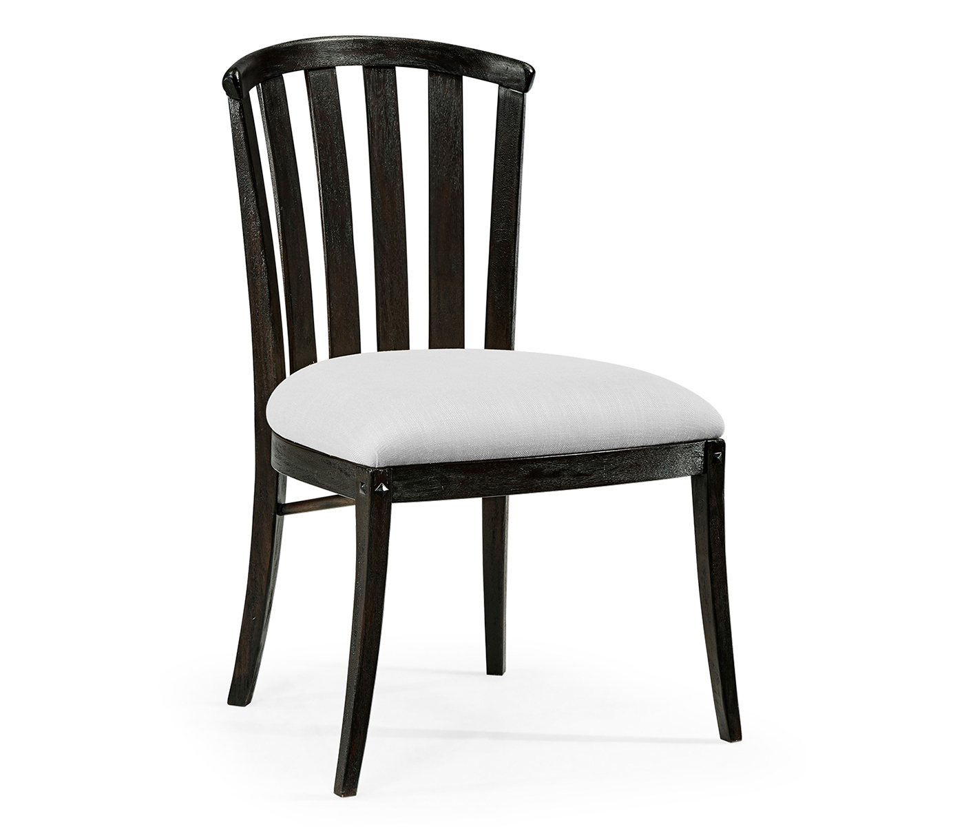 Casual Slat Upholstered Side Chair