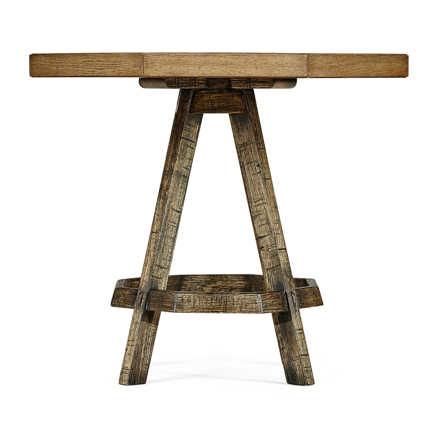 Light & Dark Driftwood Side Table with Octagonal Top