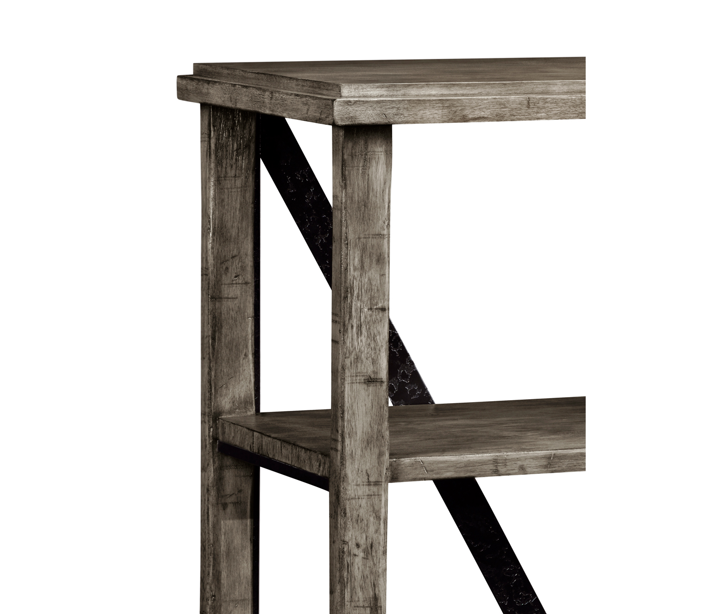 Antique Dark Grey Étagère or Bookcase