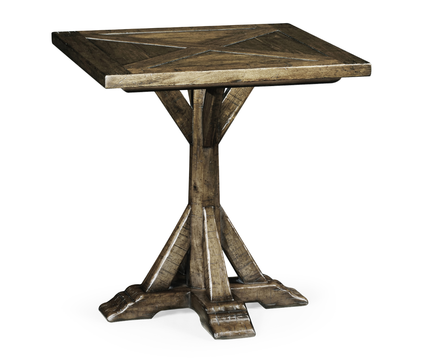 Dark Driftwood Square Side Table