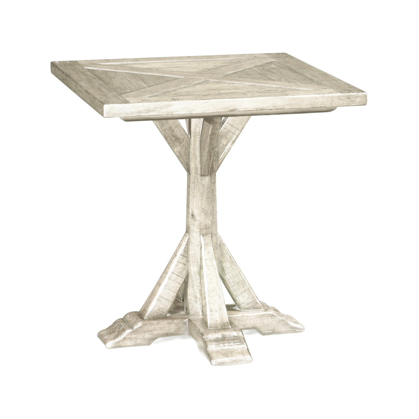 Whitewash Driftwood Square Side Table