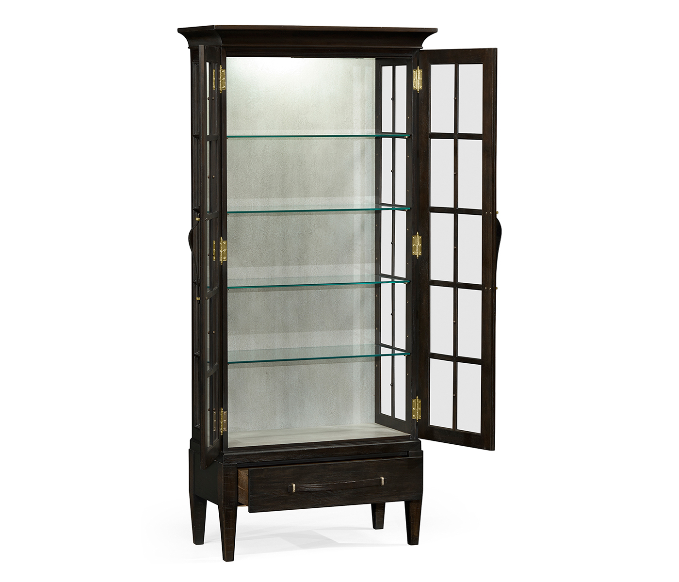 Casual Plank Dark Ale Tall Glazed Cabinet