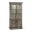Plank Antique Dark Grey Tall Bookcase with Strap Handles