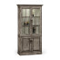 Plank Antique Dark Grey Tall Bookcase with Strap Handles
