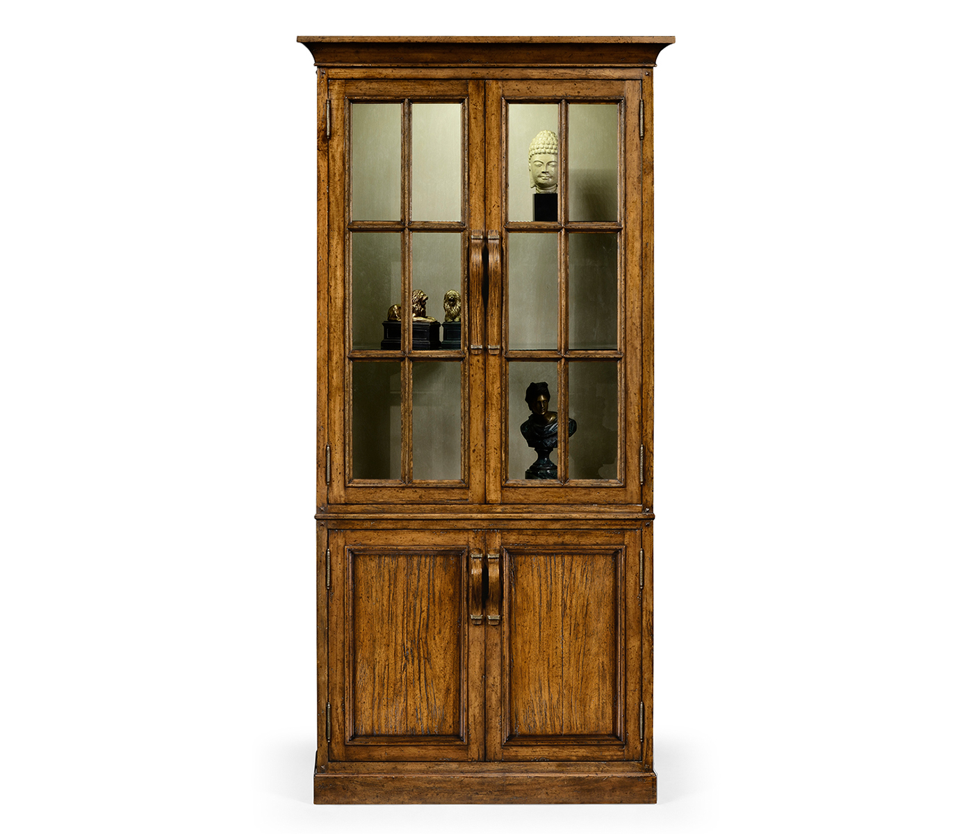 Plank Country Walnut Tall Bookcase with Strap Handles