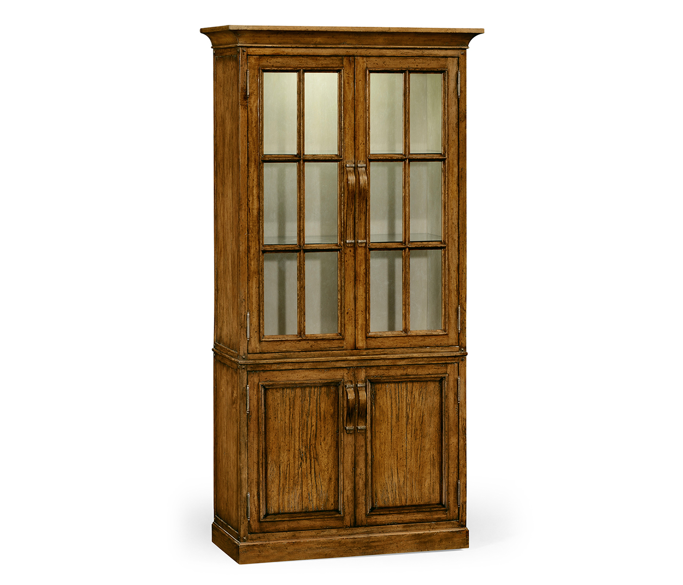 Plank Country Walnut Tall Bookcase with Strap Handles