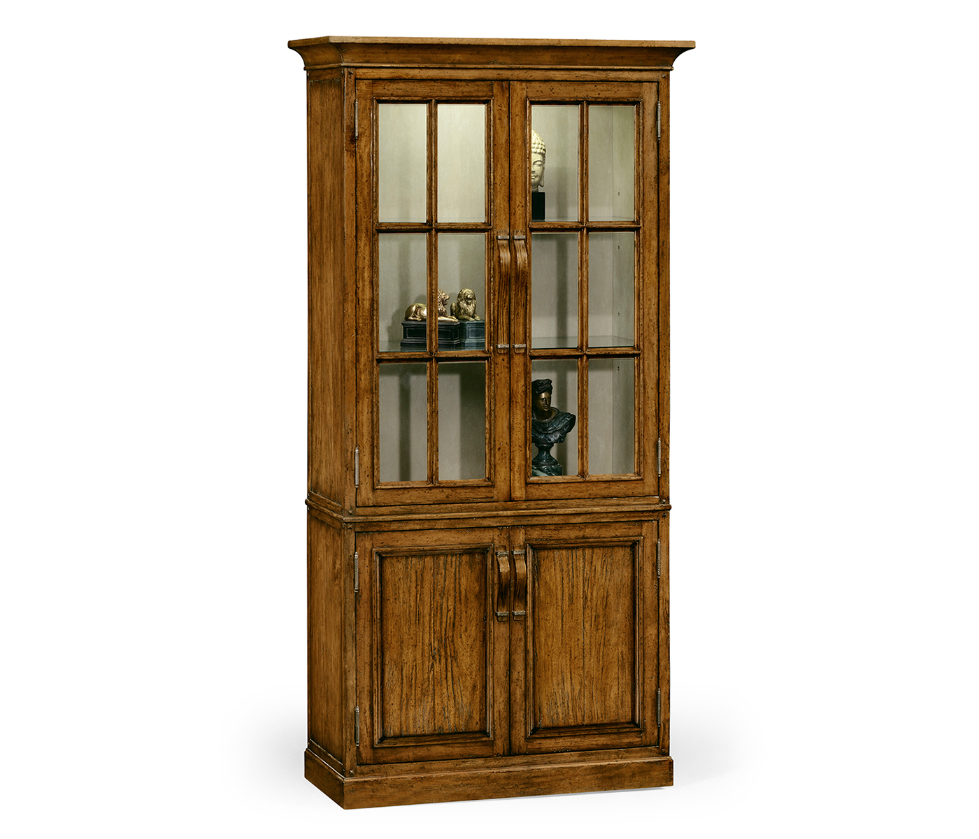 Plank Country Walnut Tall Bookcase with Strap Handles