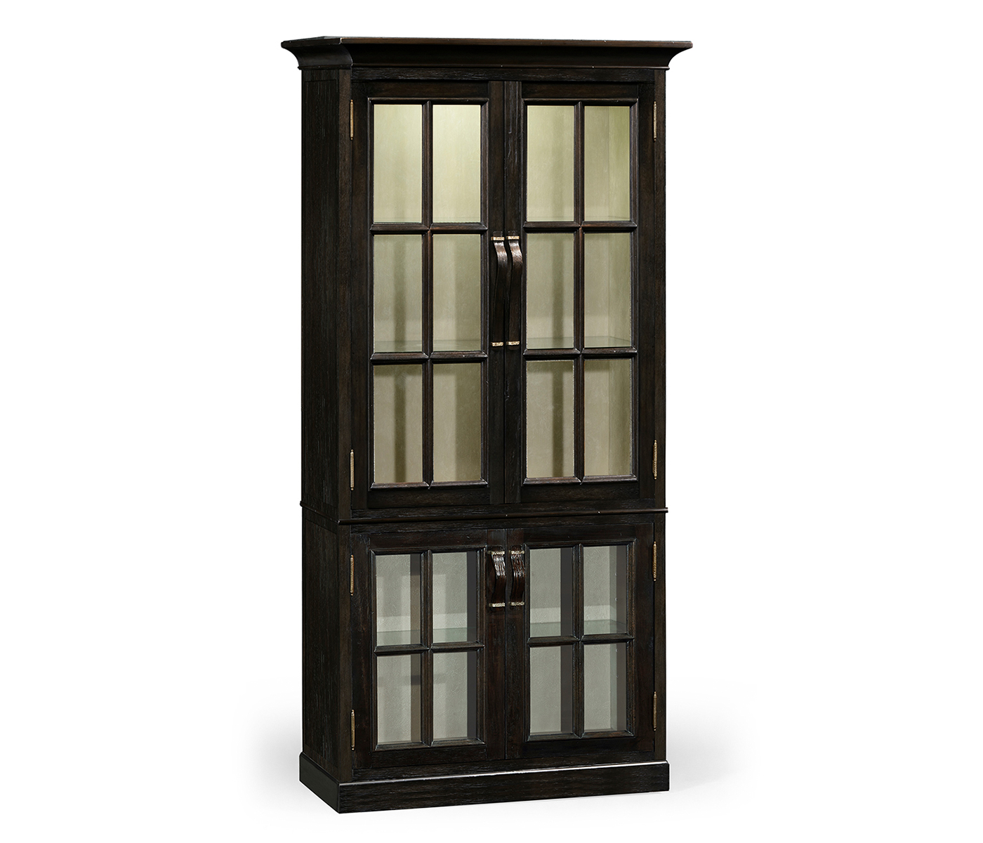 Plank Dark Ale Tall Bookcase with Strap Handles
