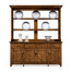 Country Walnut Parquet Welsh Dresser with Strap Handles
