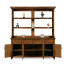 Country Walnut Parquet Welsh Dresser with Strap Handles