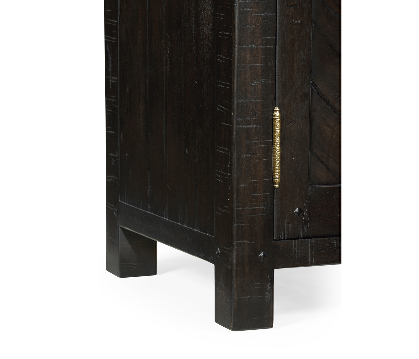 Dark Ale Parquet Welsh Dresser with Strap Handles