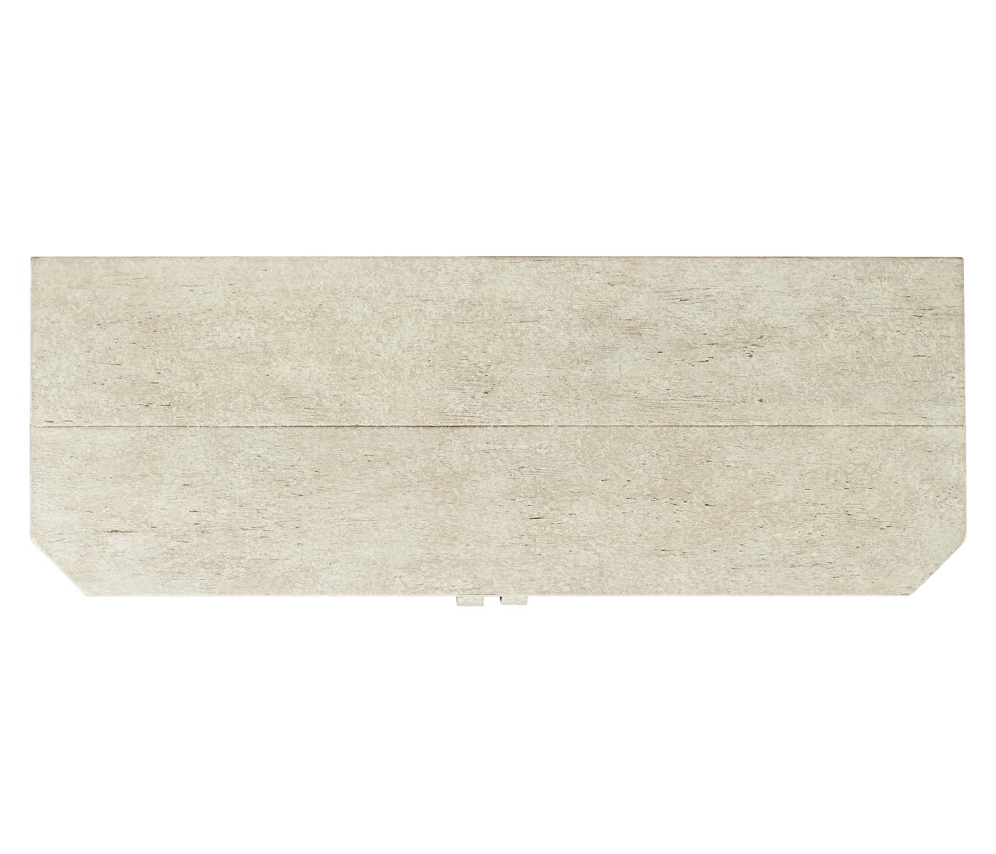 Whitewash Driftwood Low Bookcase with Strap Handles