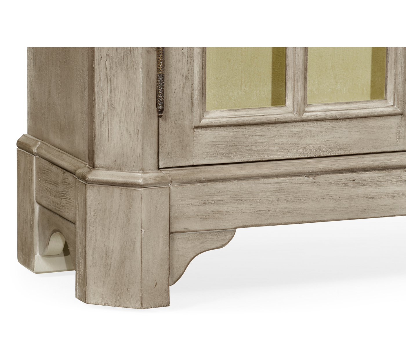 Rustic Grey Low Bookcase with Strap Handles