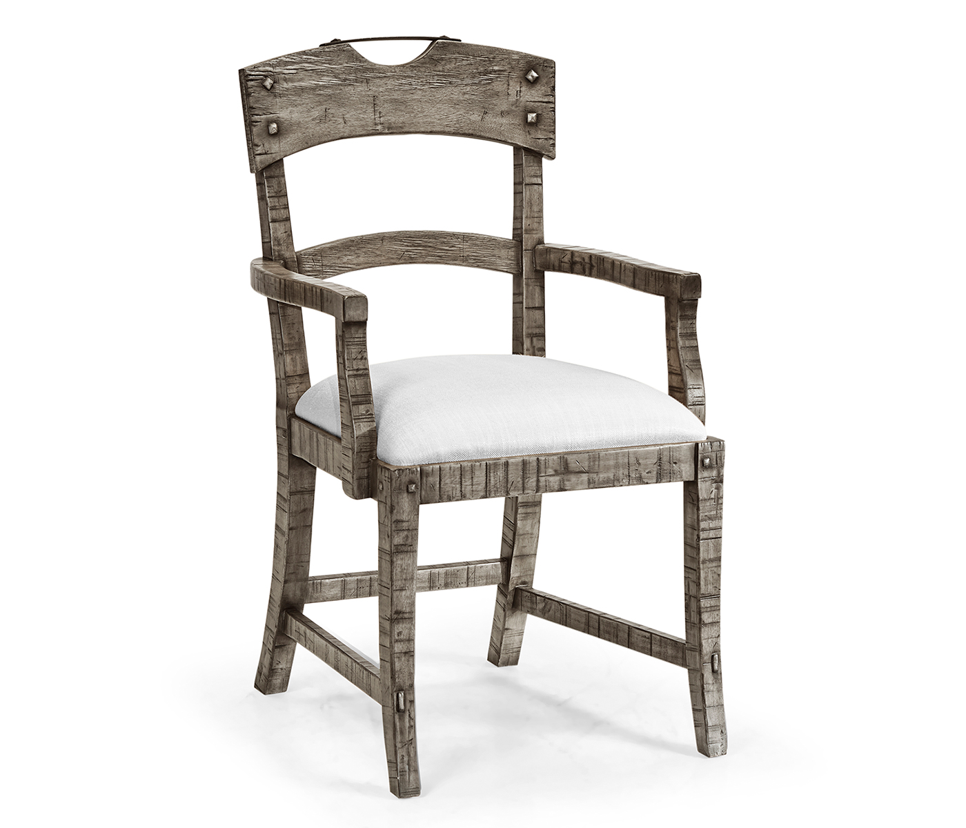 Casual Planked Dining Arm Chair