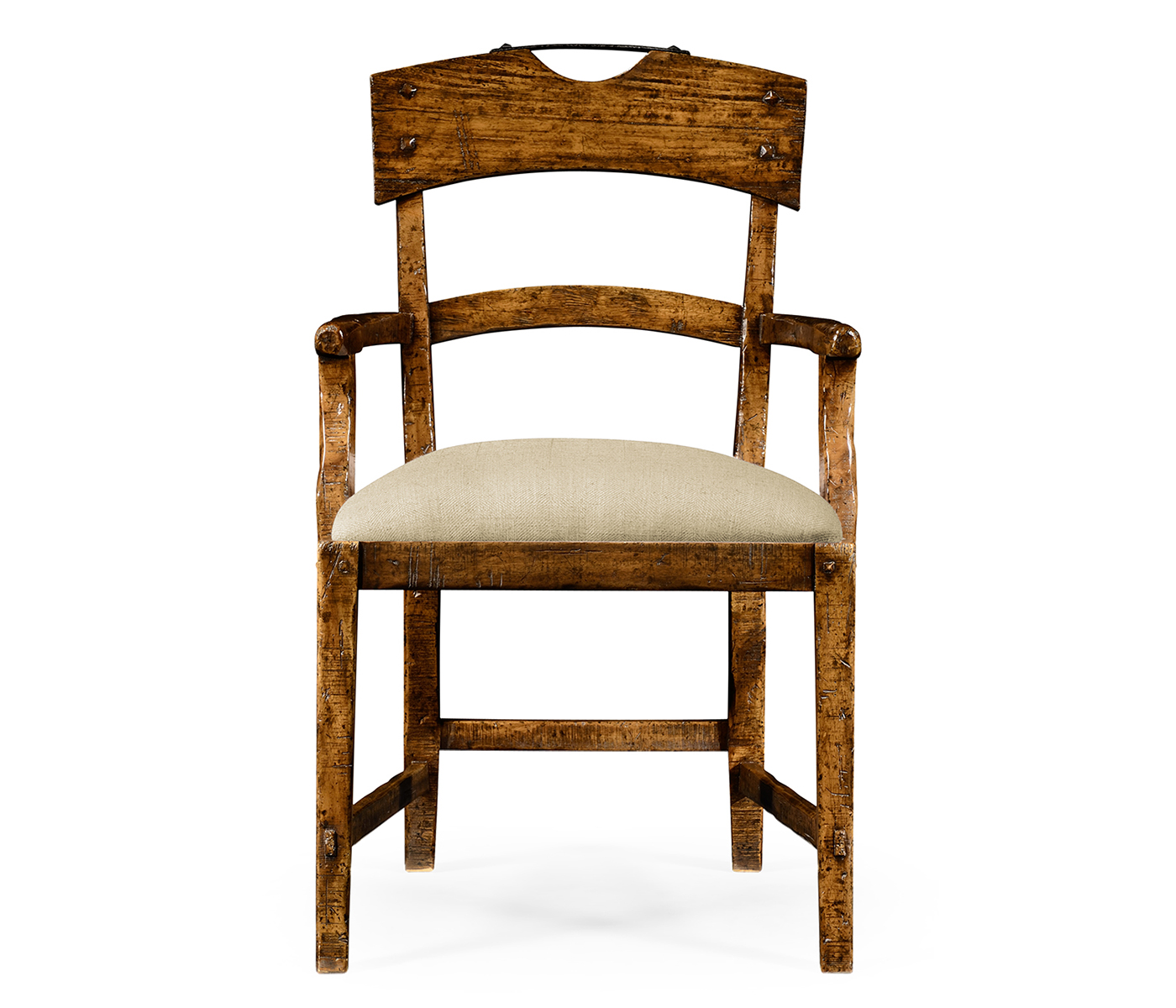 Casual Planked Dining Arm Chair