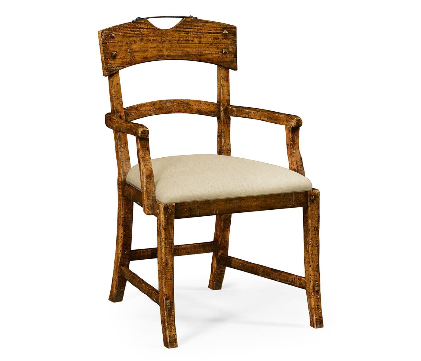 Casual Planked Dining Arm Chair