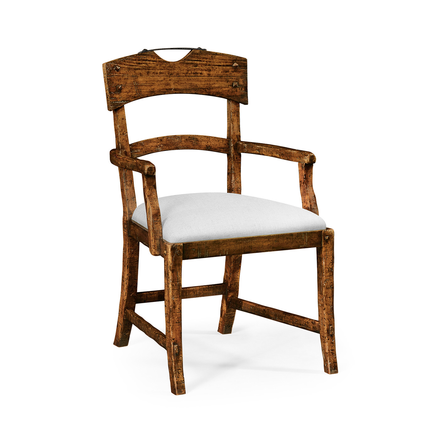 Casual Planked Dining Arm Chair