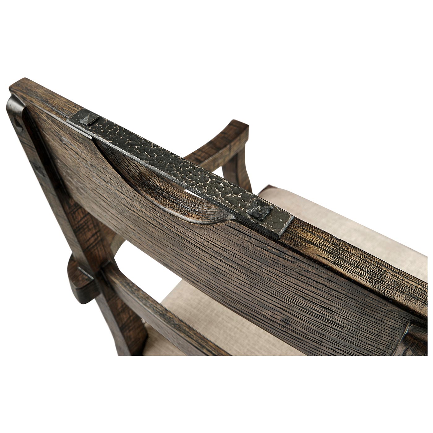 Casual Planked Dining Arm Chair