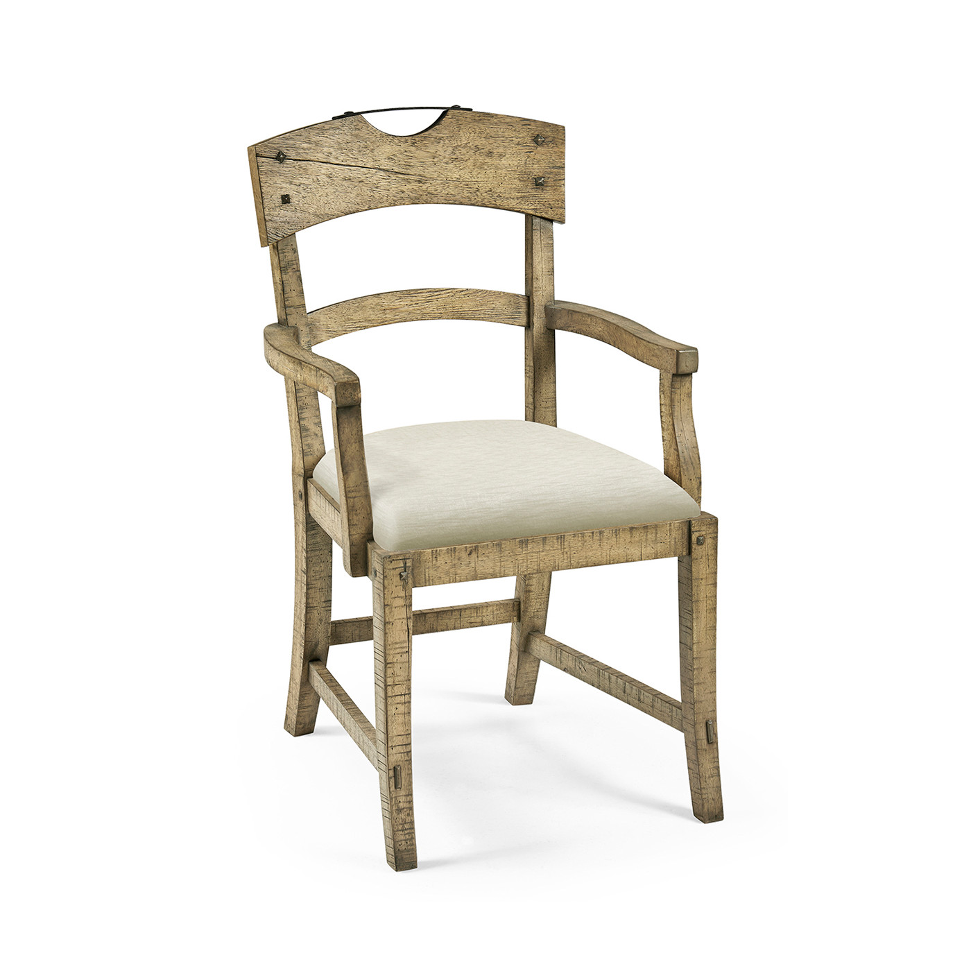 Casual Planked Dining Arm Chair