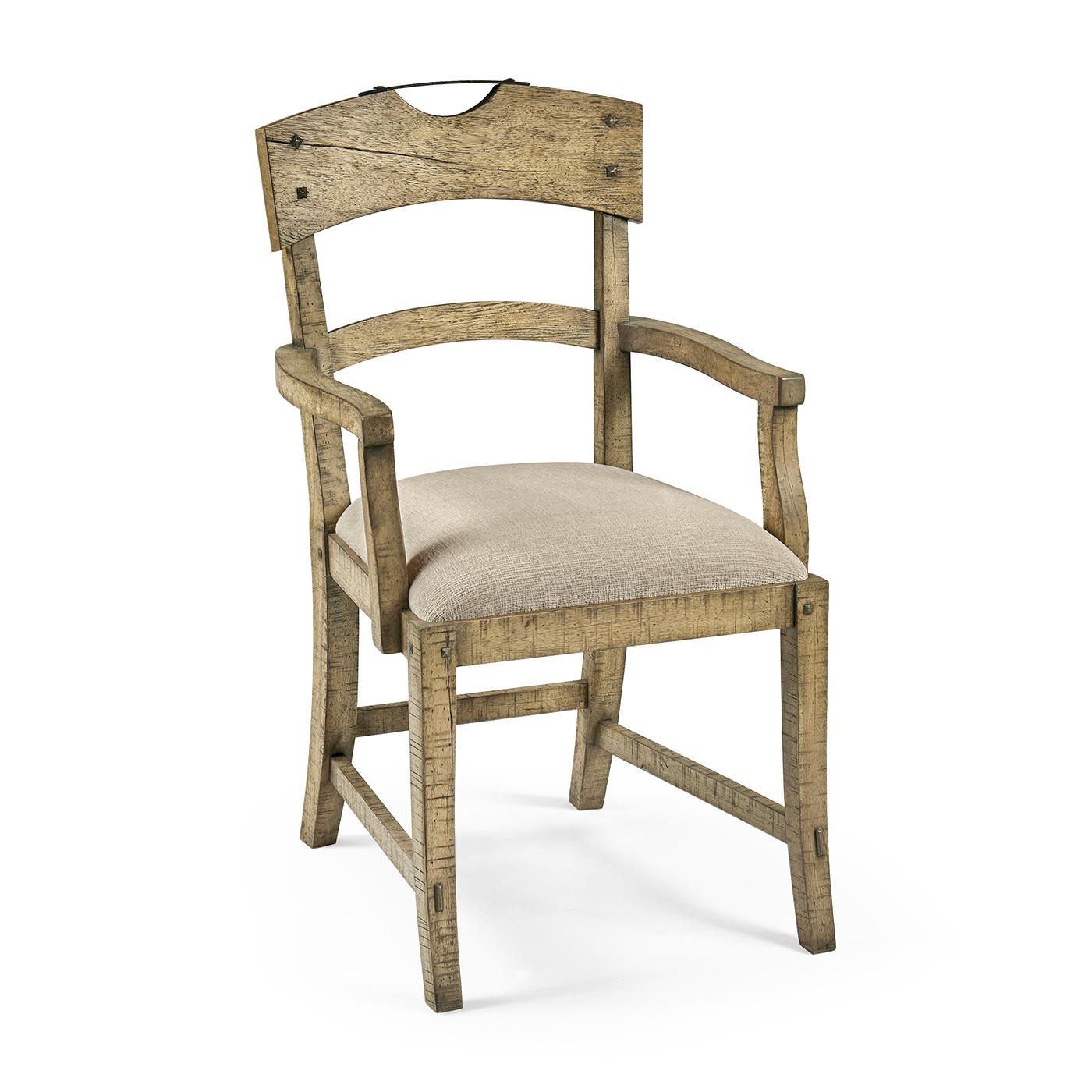 Casual Planked Dining Arm Chair