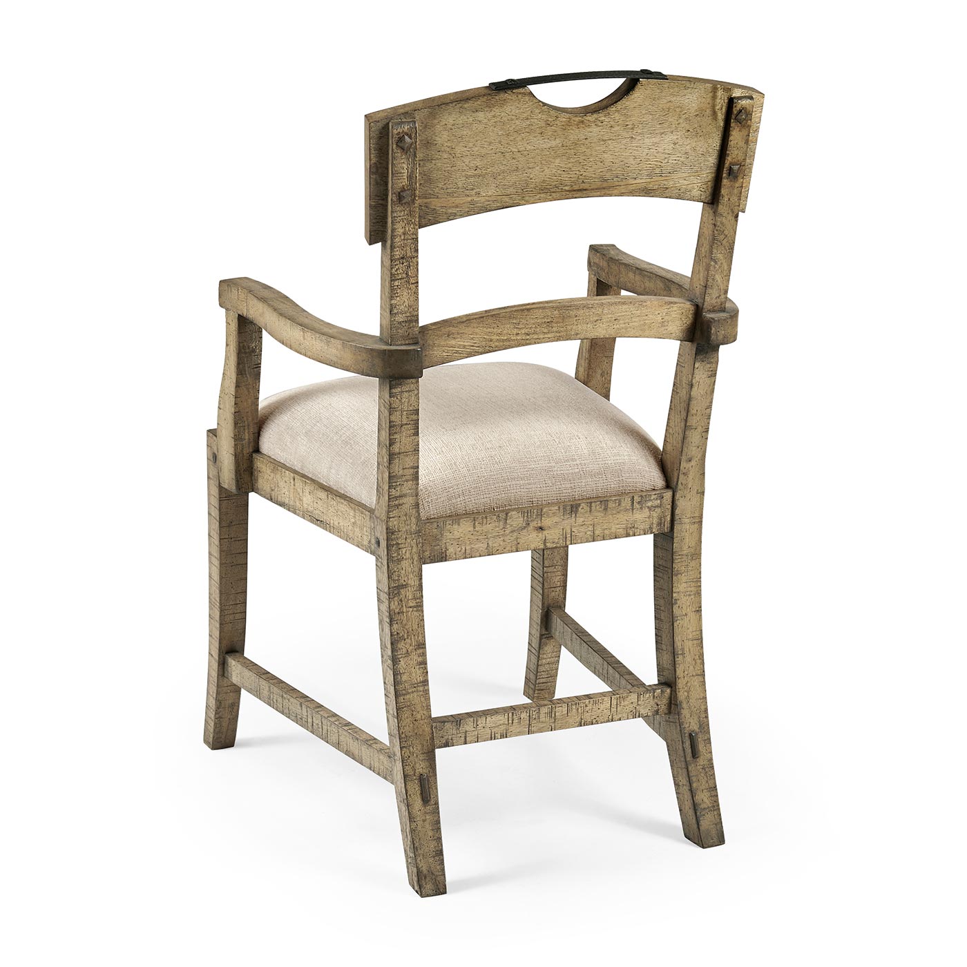 Casual Planked Dining Arm Chair