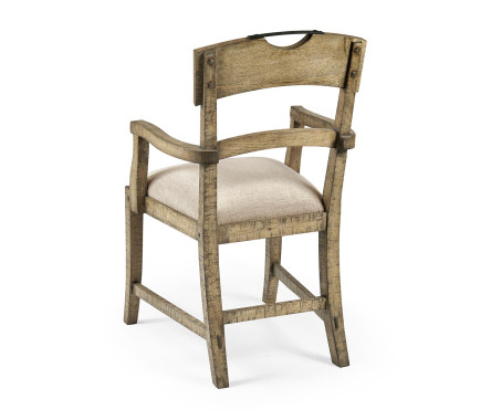 Casual Planked Dining Arm Chair