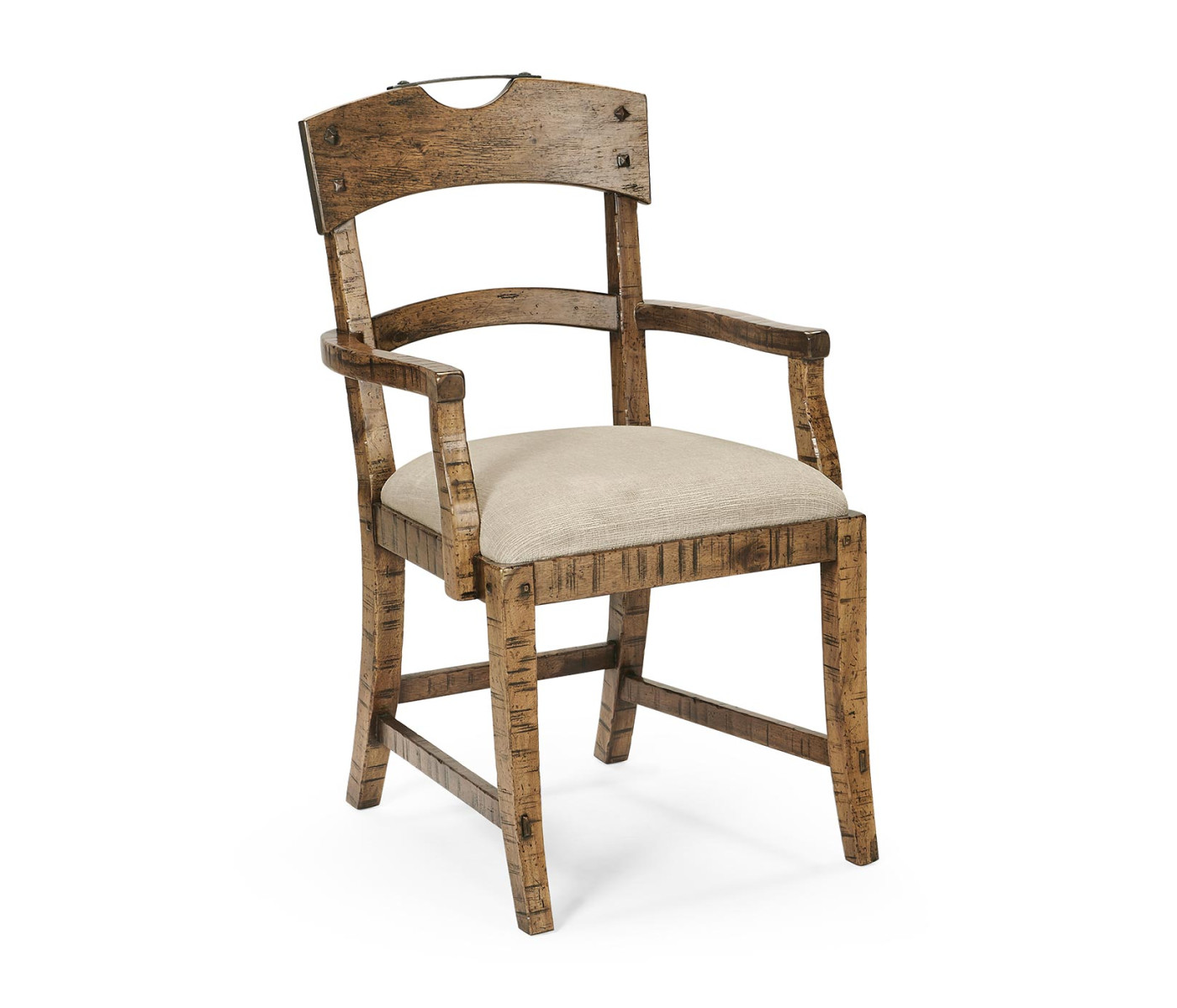 Casual Planked Dining Arm Chair
