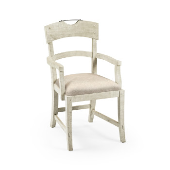 Casual Planked Dining Arm Chair