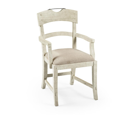 Casual Planked Dining Arm Chair