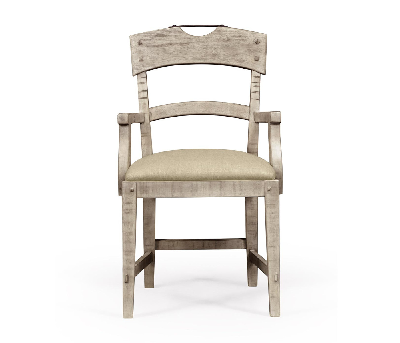 Casual Planked Dining Arm Chair