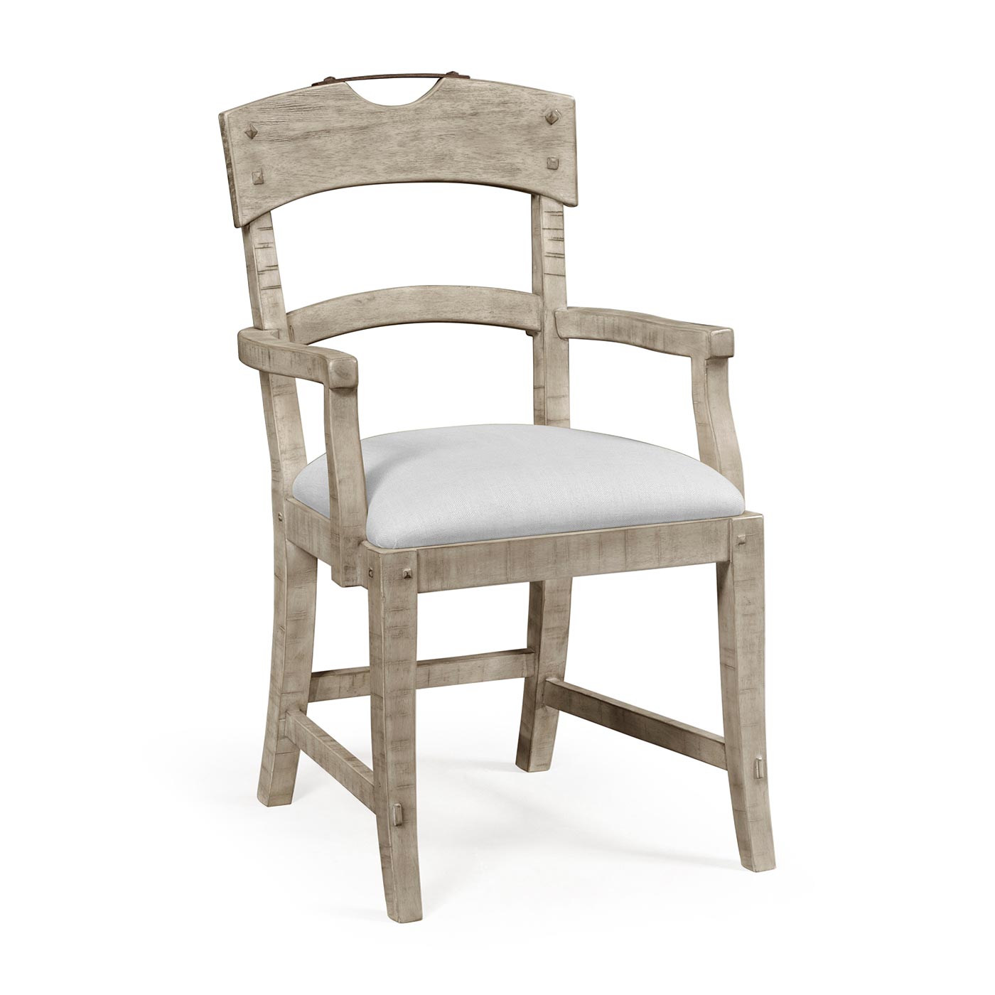 Casual Planked Dining Arm Chair