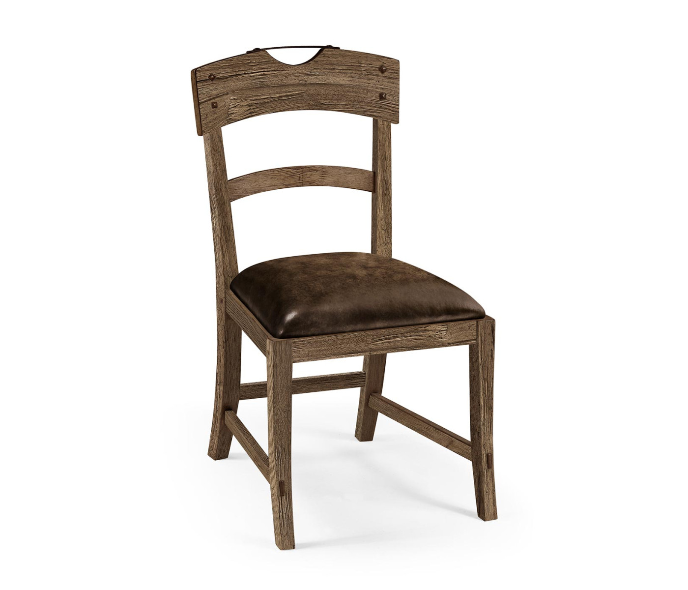 Stone Ridge Leather Dining Side Chair Dark