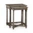 Antique Dark Grey Parquet Nesting Tables with Contrast Inlay