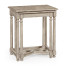 Rustic Grey Parquet Nesting Tables with Contrast Inlay