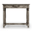 Antique Dark Grey Rectangular Side Table with Contrast Inlay
