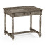 Antique Dark Grey Rectangular Side Table with Contrast Inlay