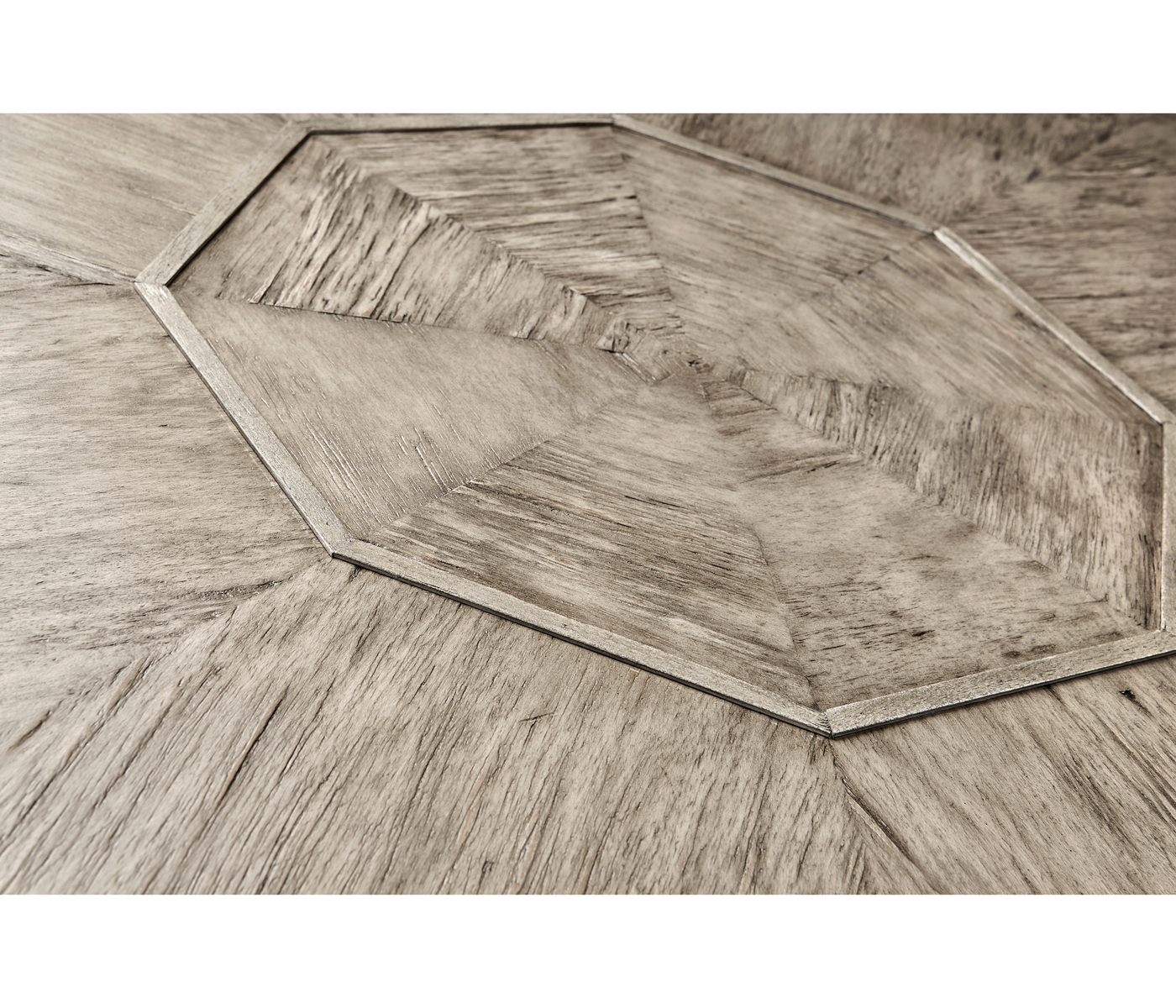 Octagonal Rustic Grey Centre Table